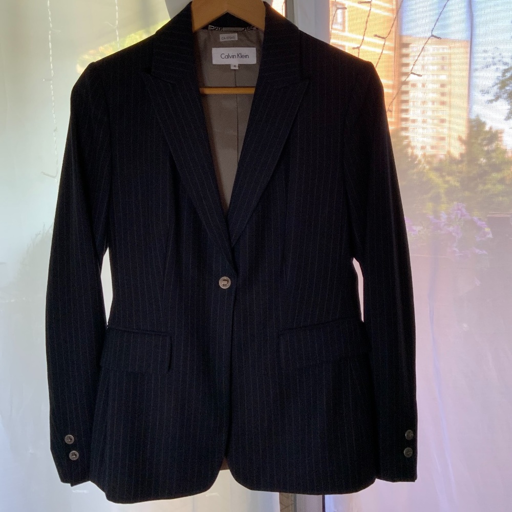 Women's Striped Calvin Klein Suit